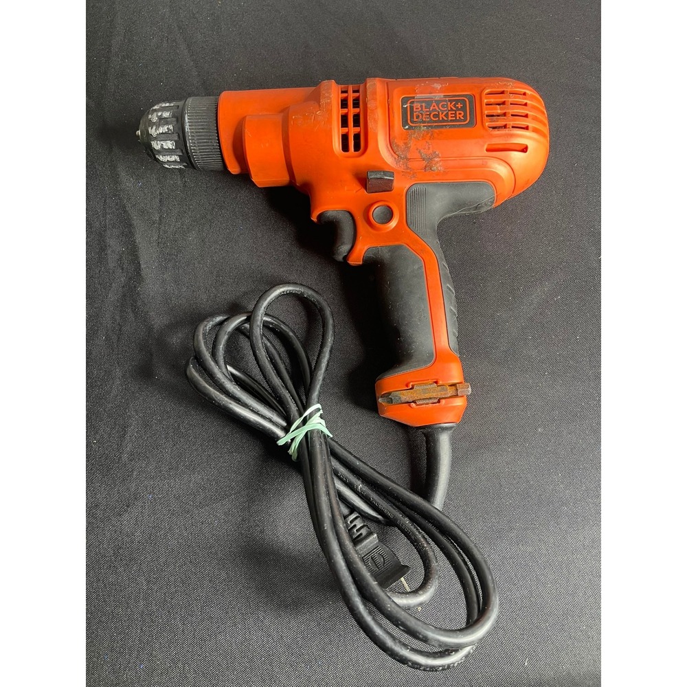 Black & Decker DR260 3/8in Corded Power Drill 5.5A Orange Variable Speed 1500RPM